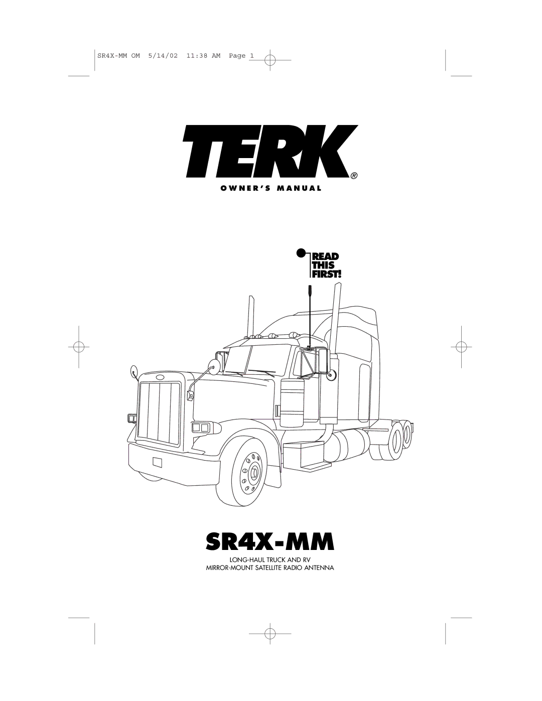 TERK Technologies owner manual SR4X-MM, N E R ’ S M a N U a L 