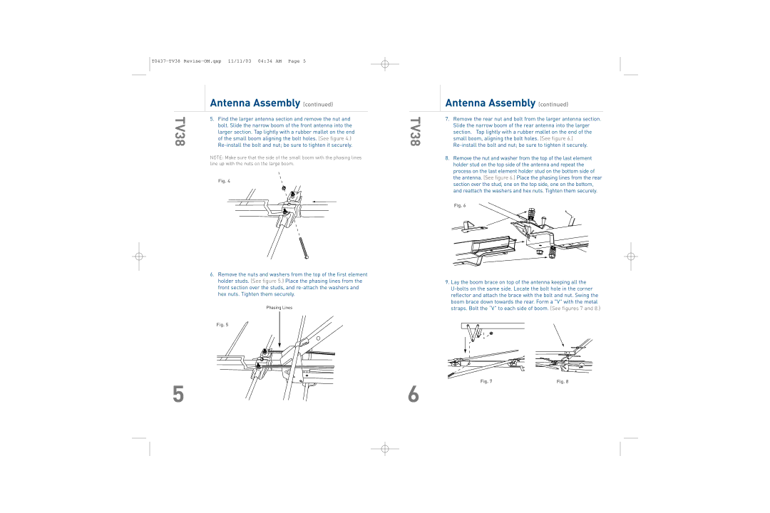 TERK Technologies TV38 HDTV owner manual 