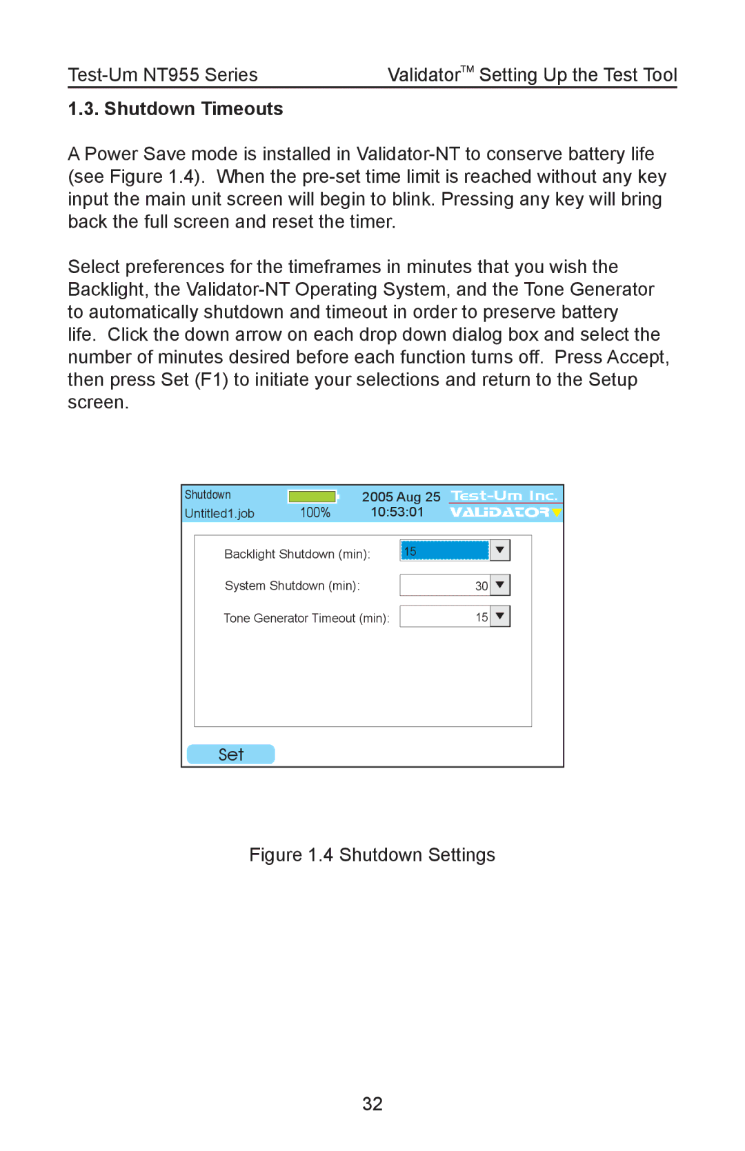 Test-Um NT955 operating instructions Shutdown Timeouts, Untitled1.job 