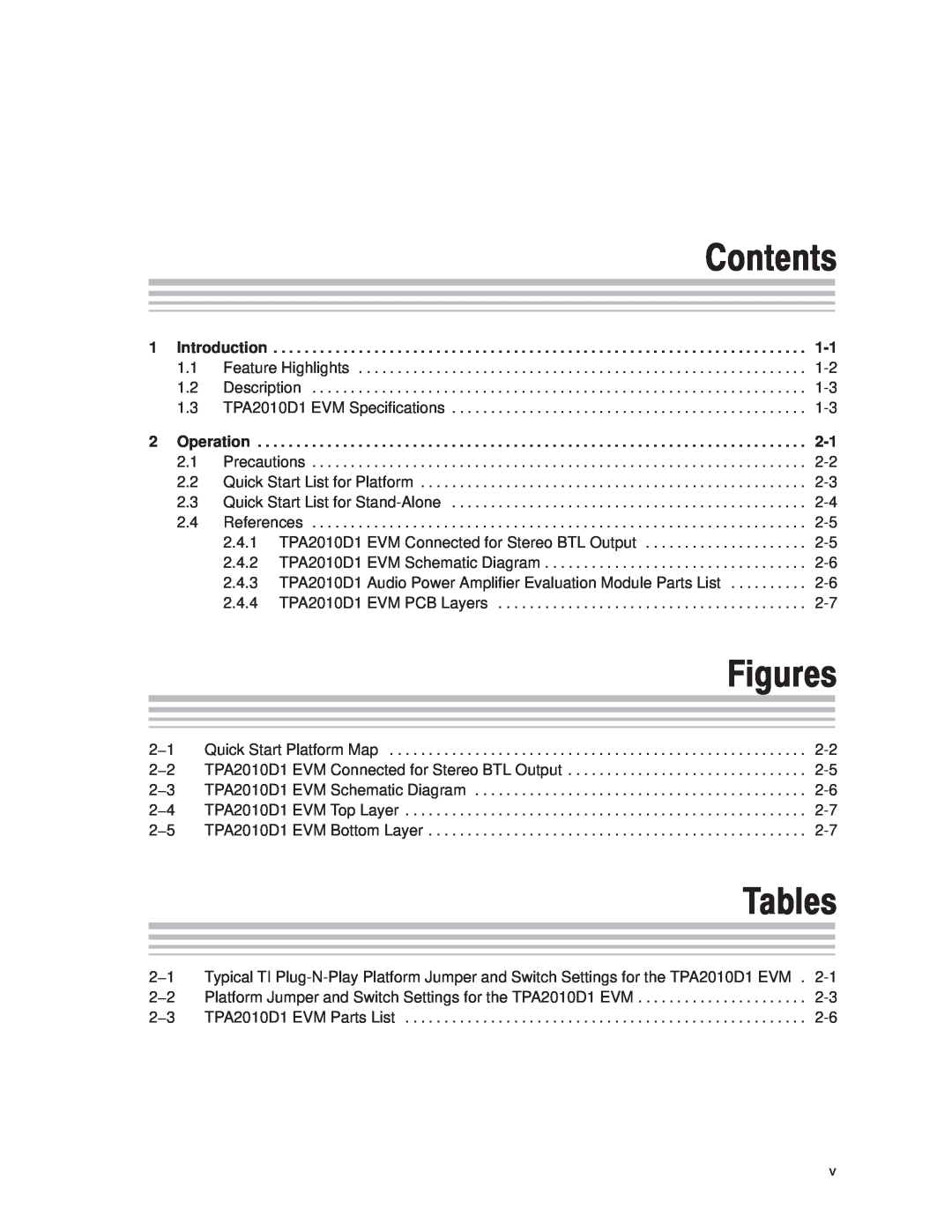 Texas Instruments 2004 manual Contents, Figures, Tables 