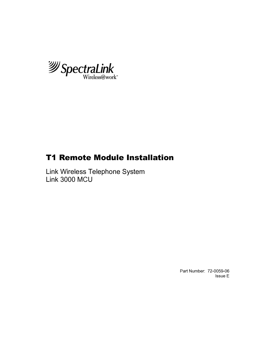 Texas Instruments 3000 MCU manual T1 Remote Module Installation 