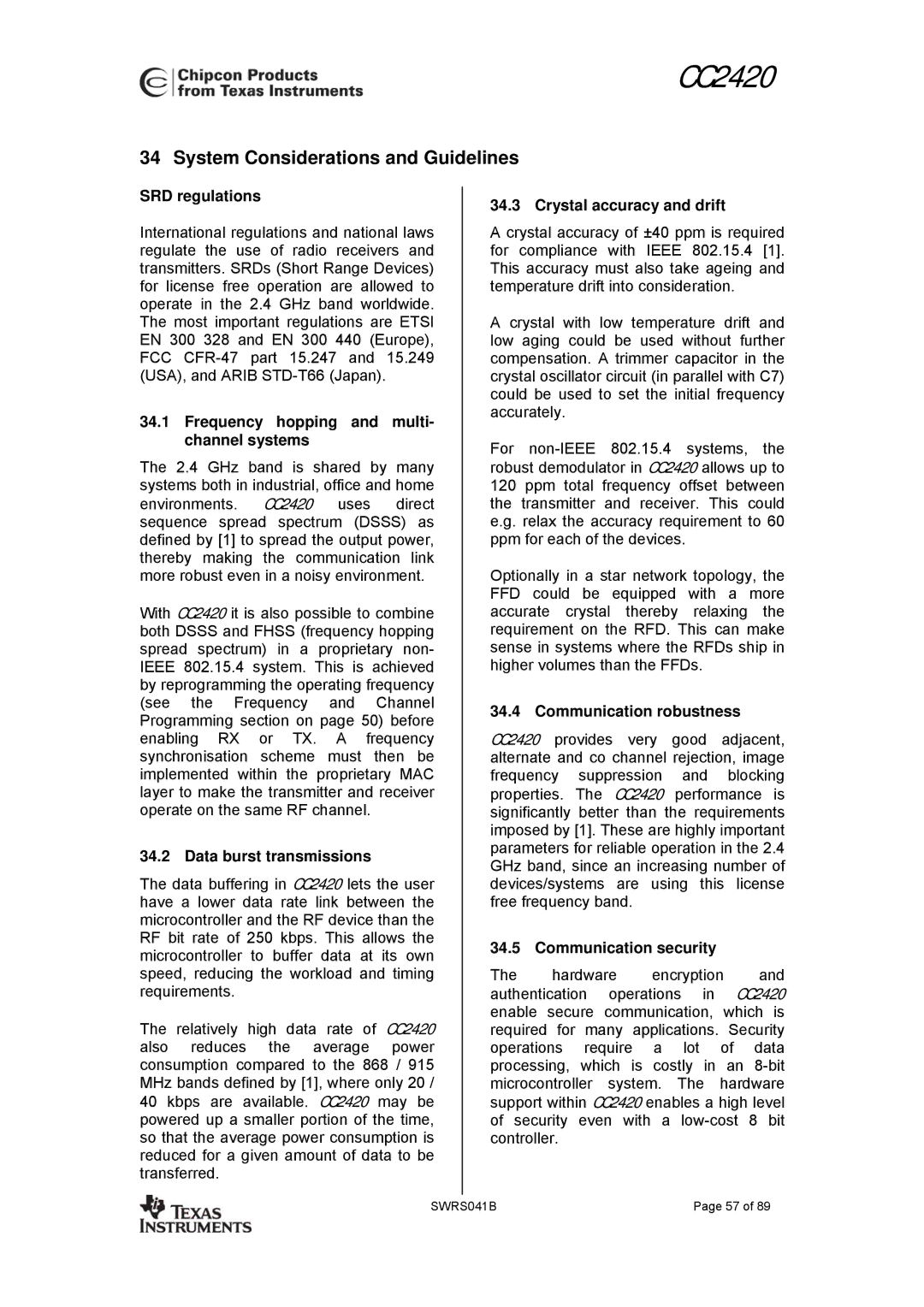 Texas Instruments 3138 155 232931 manual System Considerations and Guidelines 