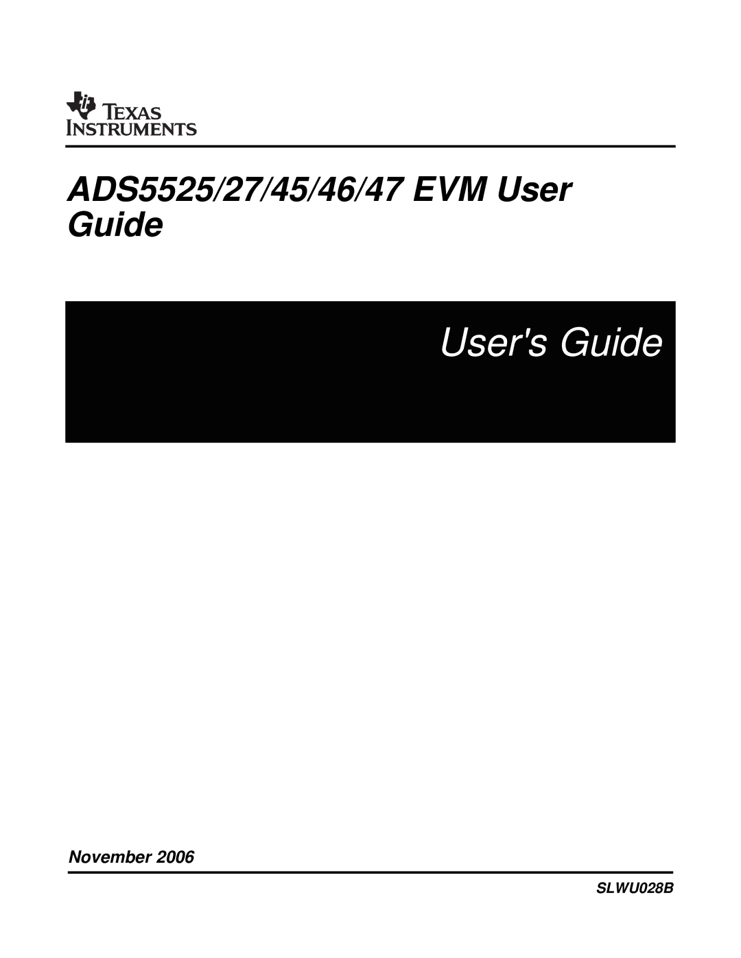 Texas Instruments 27, 46, 45, 47, ADS5525 manual Users Guide 