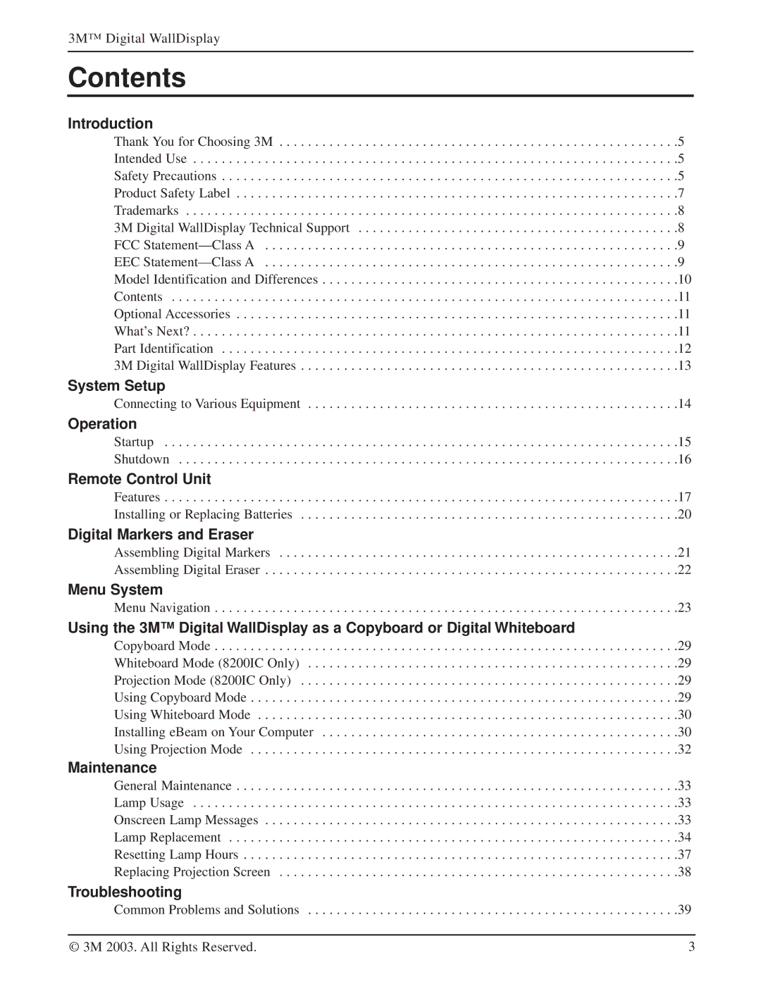 Texas Instruments 8200IW, 8200IC, 8100CB manual Contents 