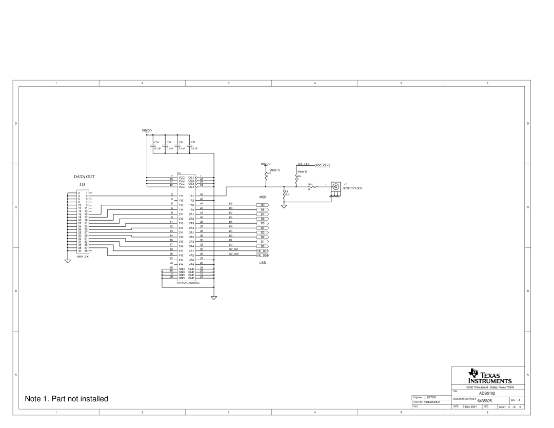 Texas Instruments ADS5102 EVM, ADS5103 EVM manual Data OUT 