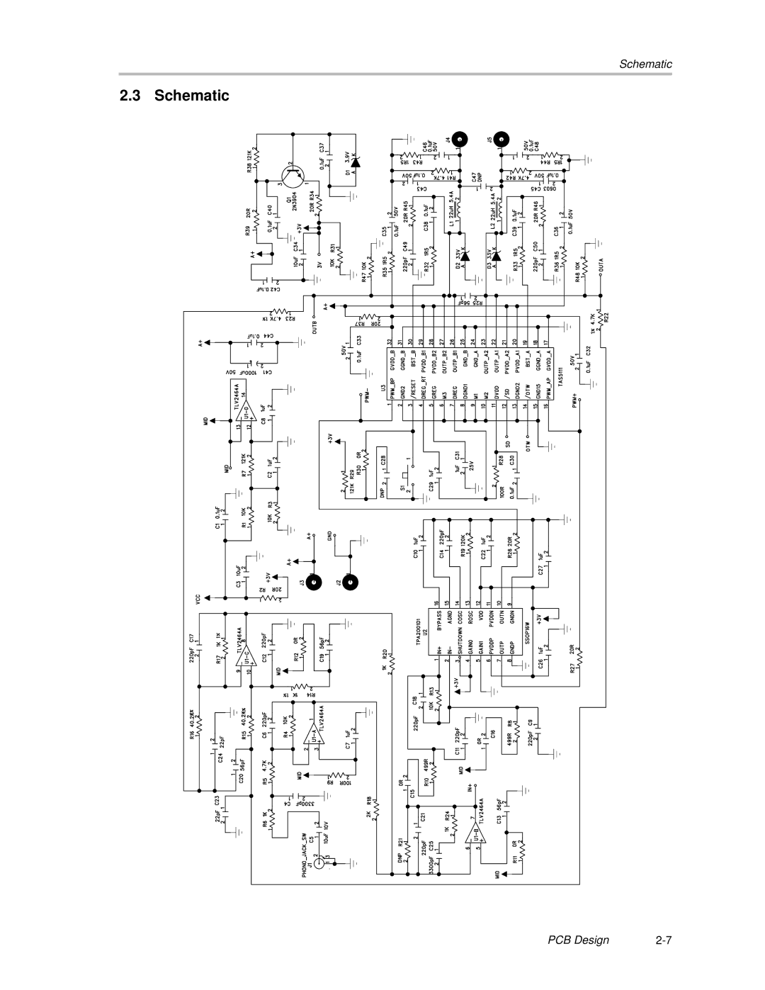 Texas Instruments APA100 manual Schematic 