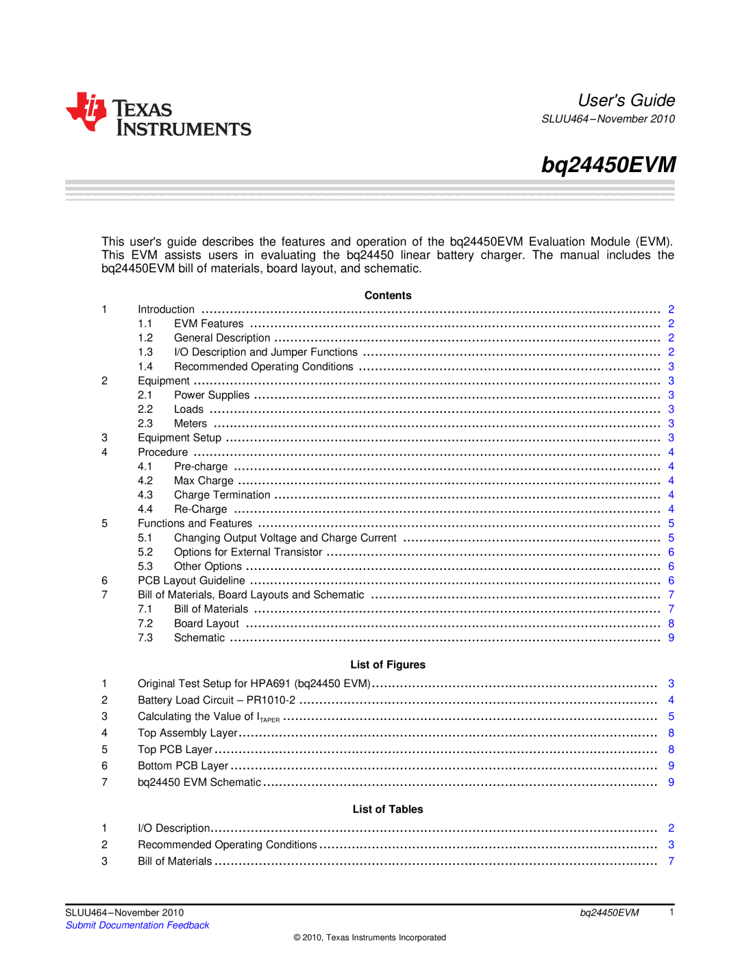 Texas Instruments BQ24450EVM manual Bq24450EVM 