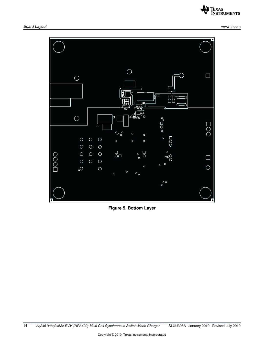 Texas Instruments BQ2463X EVM, BQ2461X manual Bottom Layer 