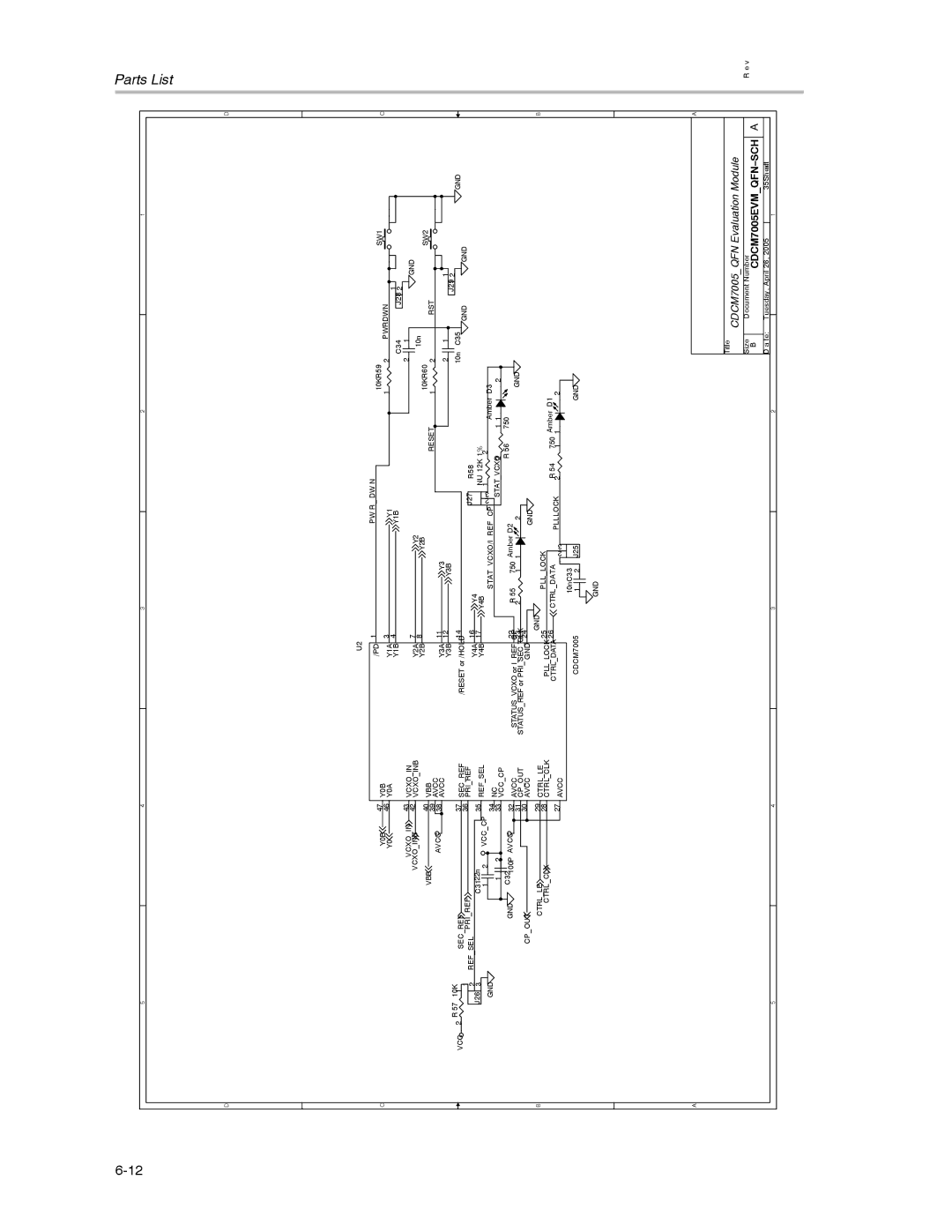 Texas Instruments CDCM7005 manual List 