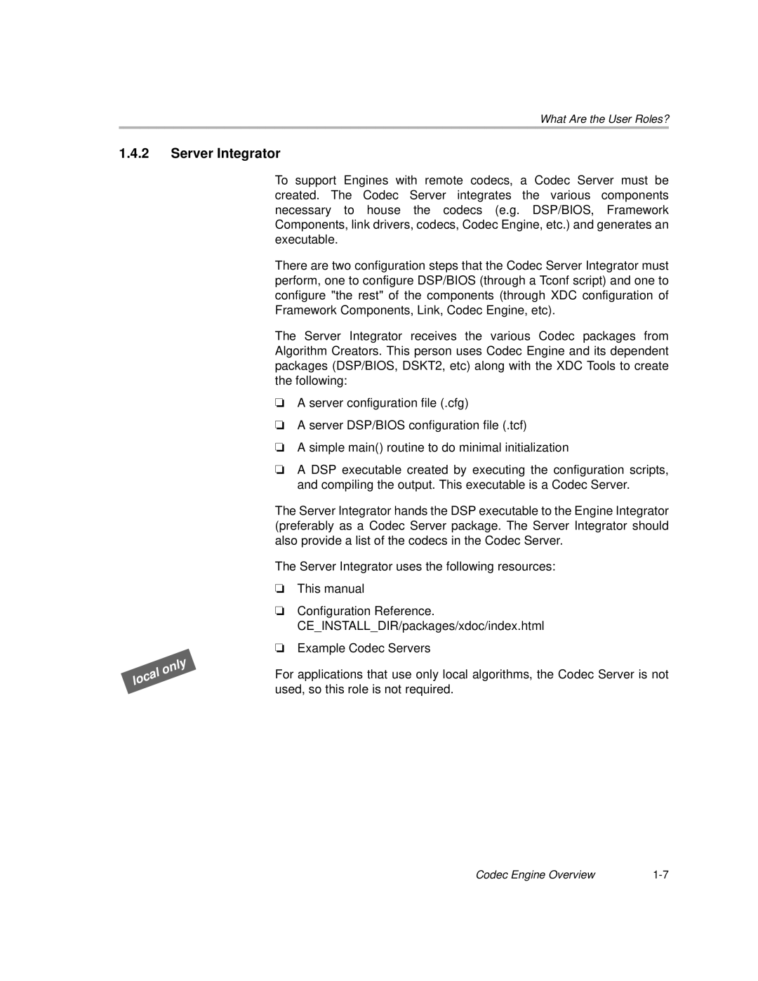 Texas Instruments Codec Engine Server manual Server Integrator 