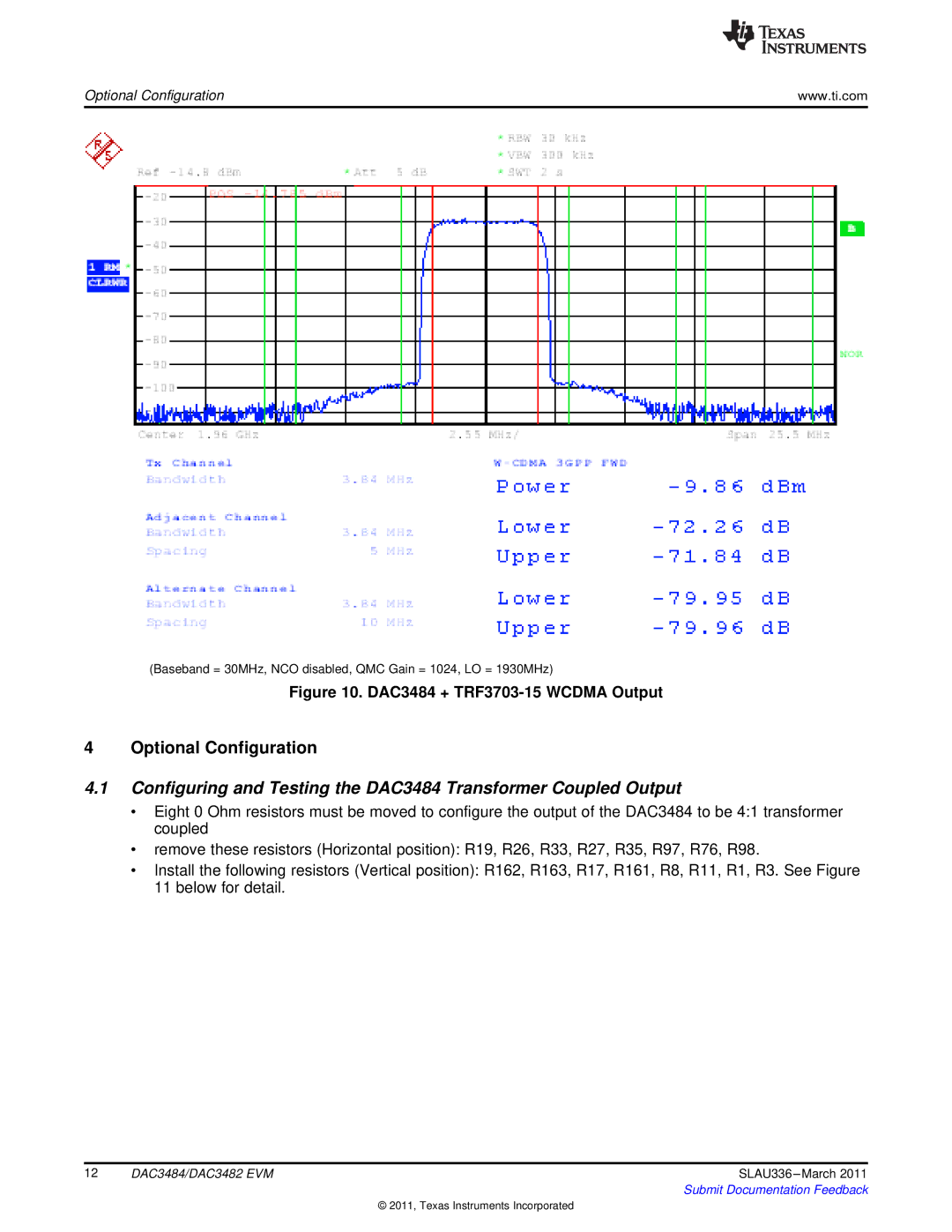 Texas Instruments DAC3482, DAC3484 installation instructions Optional Configuration 