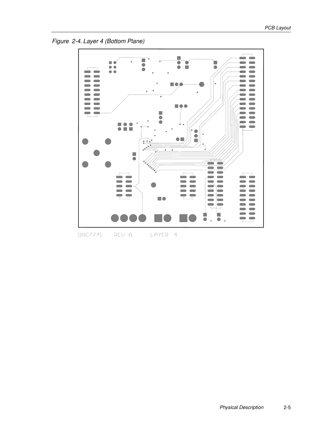 Texas Instruments DAC7741EVM manual Layer 4 Bottom Plane 