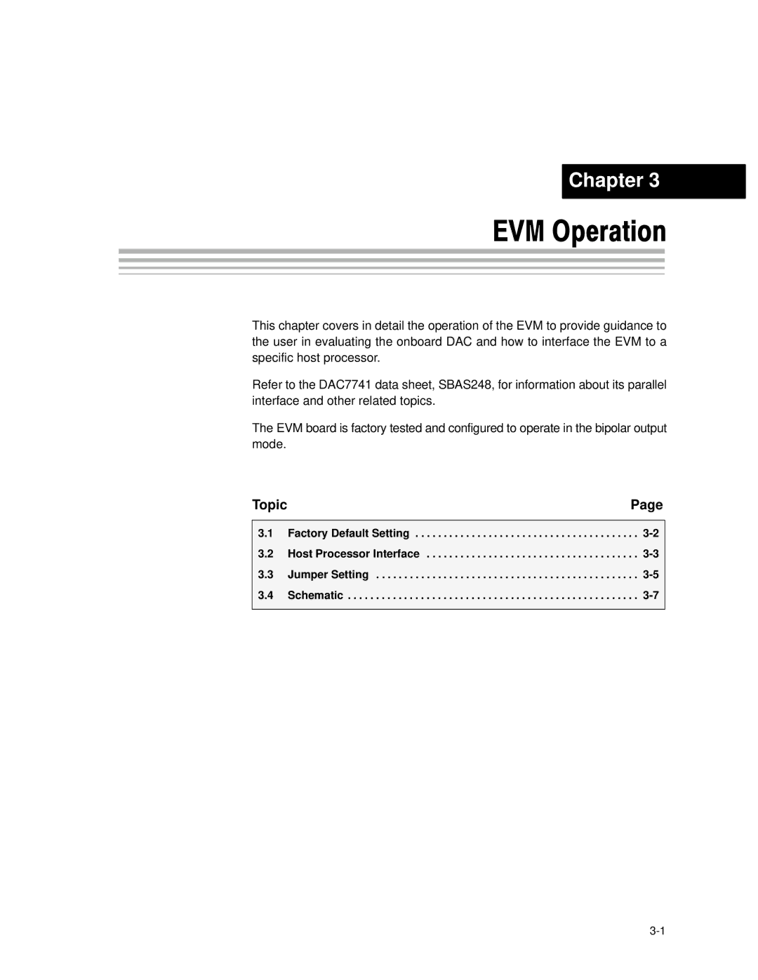 Texas Instruments DAC7741EVM manual EVM Operation 