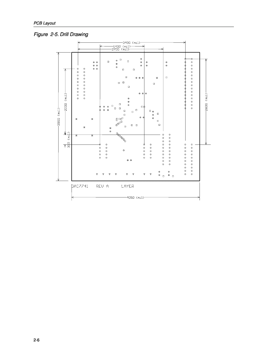 Texas Instruments DAC7741EVM manual 5. Drill Drawing, PCB Layout 