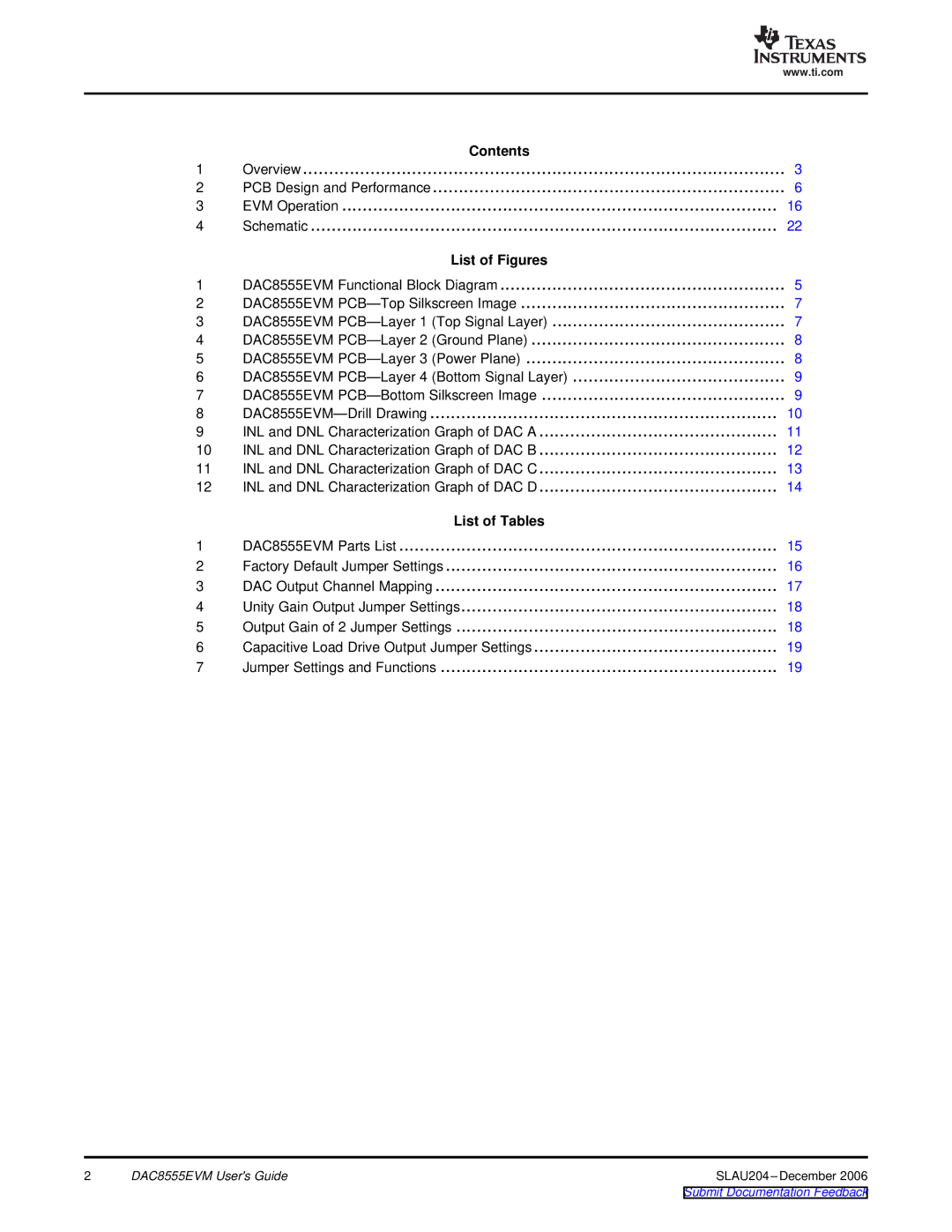 Texas Instruments DAC8555EVM manual Overview PCB Design and Performance EVM Operation Schematic 