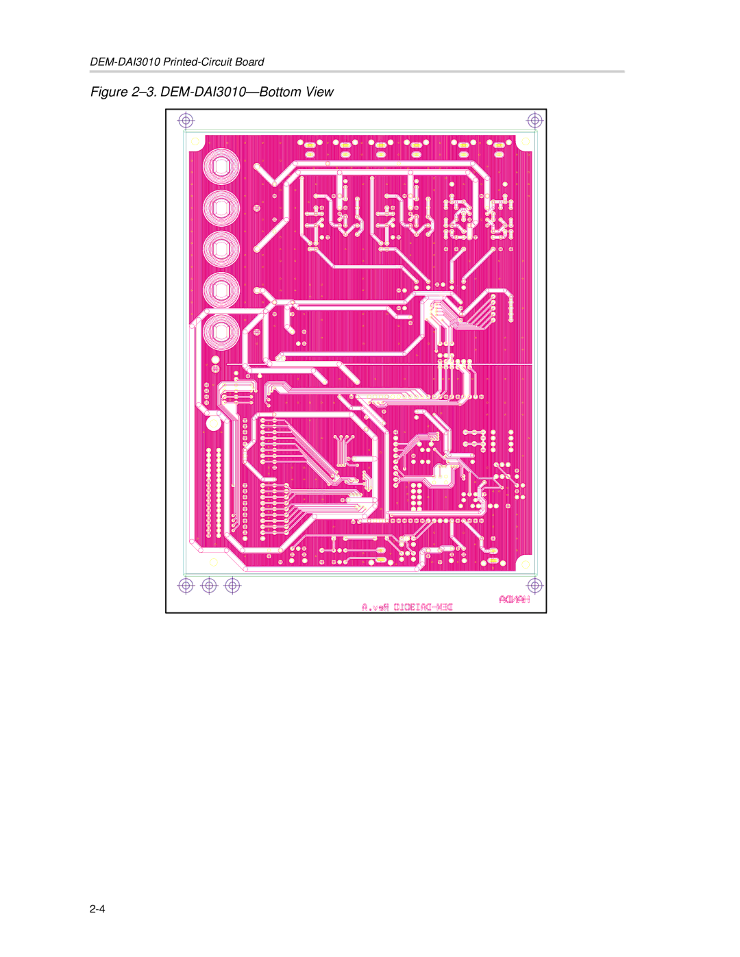 Texas Instruments manual DEM-DAI3010-Bottom View 