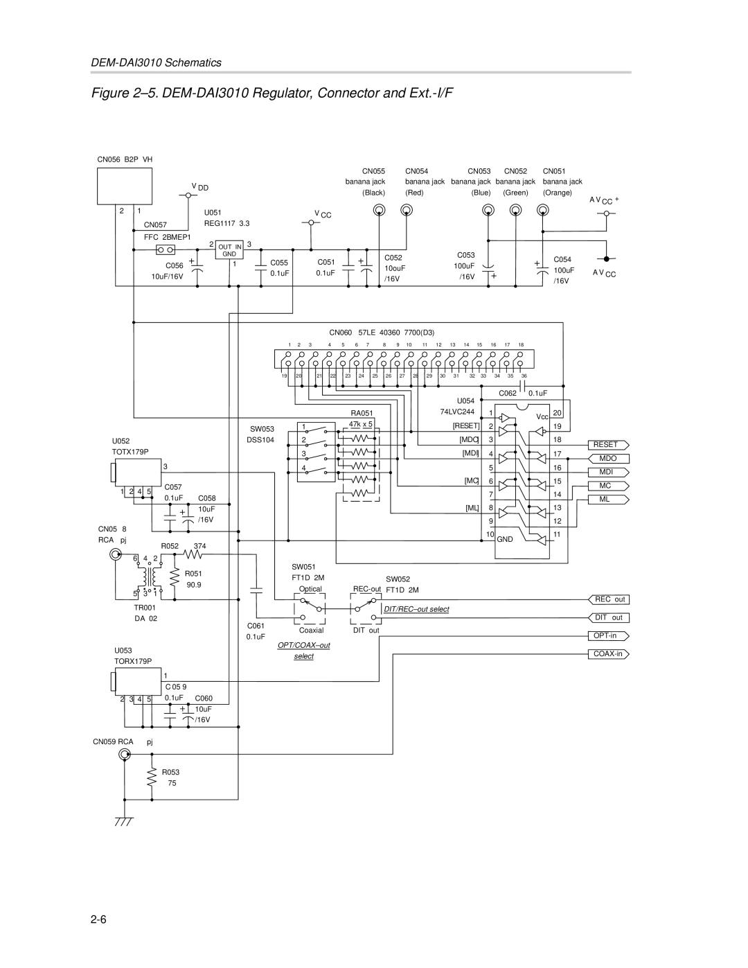 Texas Instruments manual DEM-DAI3010 Regulator, Connector and Ext.-I/F 