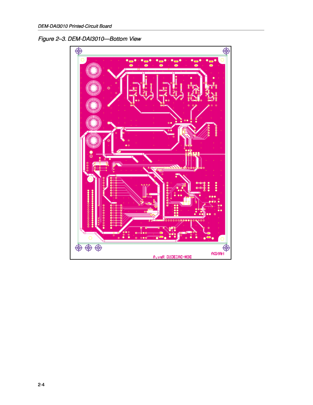 Texas Instruments manual 3. DEM-DAI3010-BottomView, DEM-DAI3010 Printed-CircuitBoard 