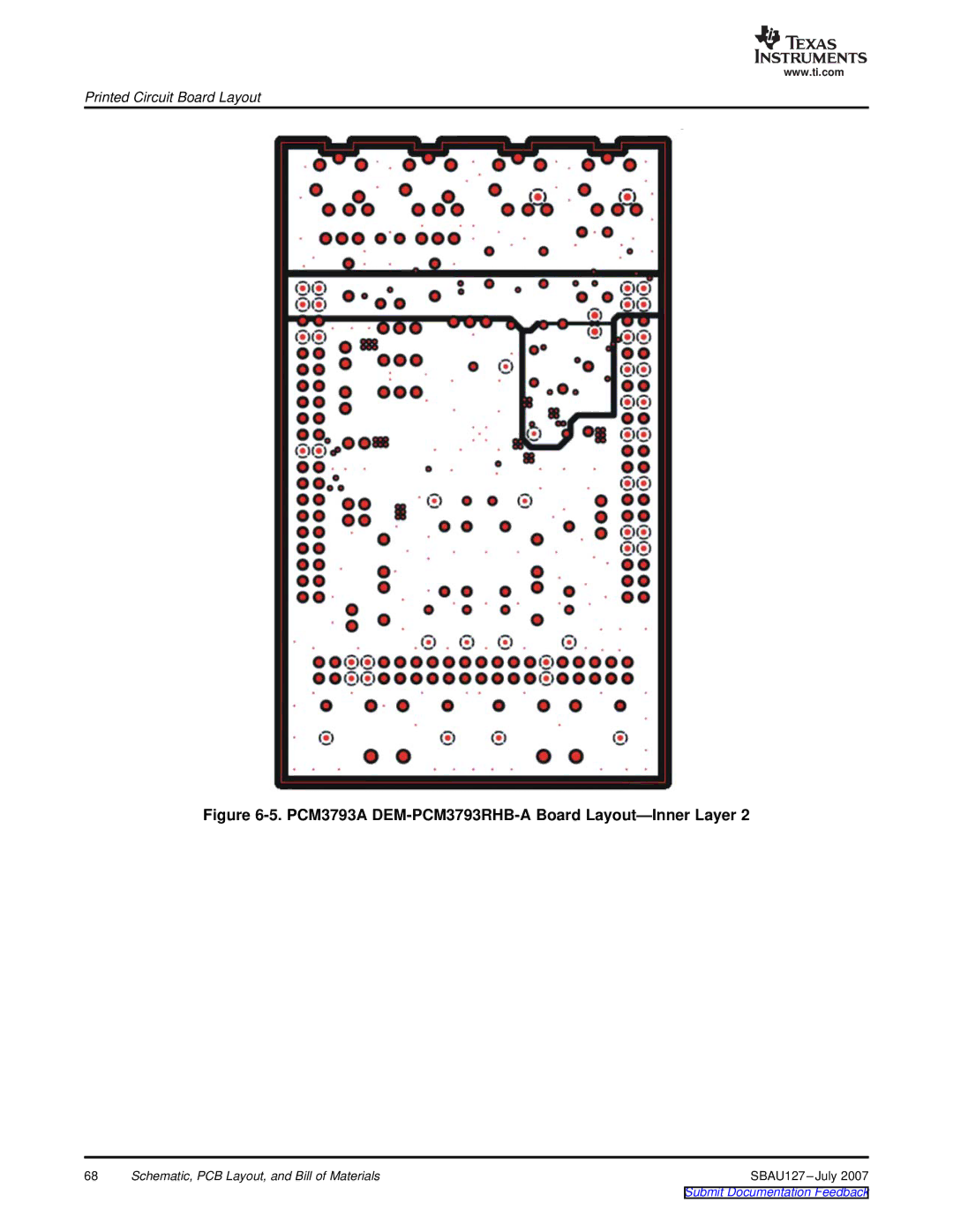 Texas Instruments DEM-DAI3793A manual PCM3793A DEM-PCM3793RHB-A Board Layout-Inner Layer 