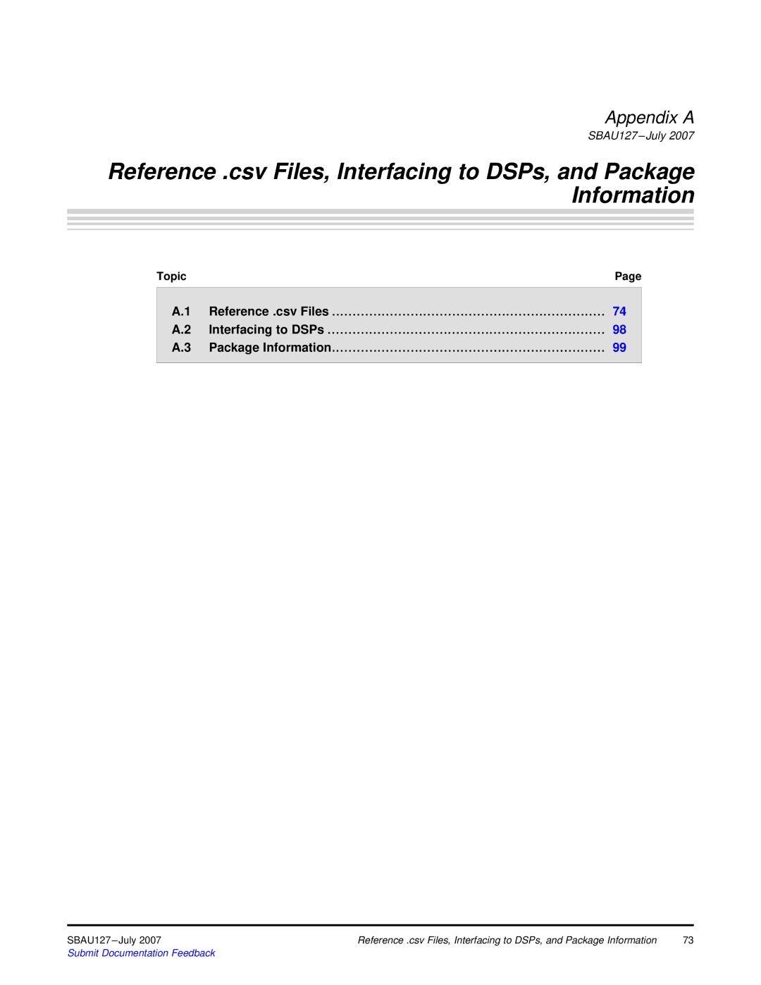 Texas Instruments DEM-DAI3793A manual Appendix a 