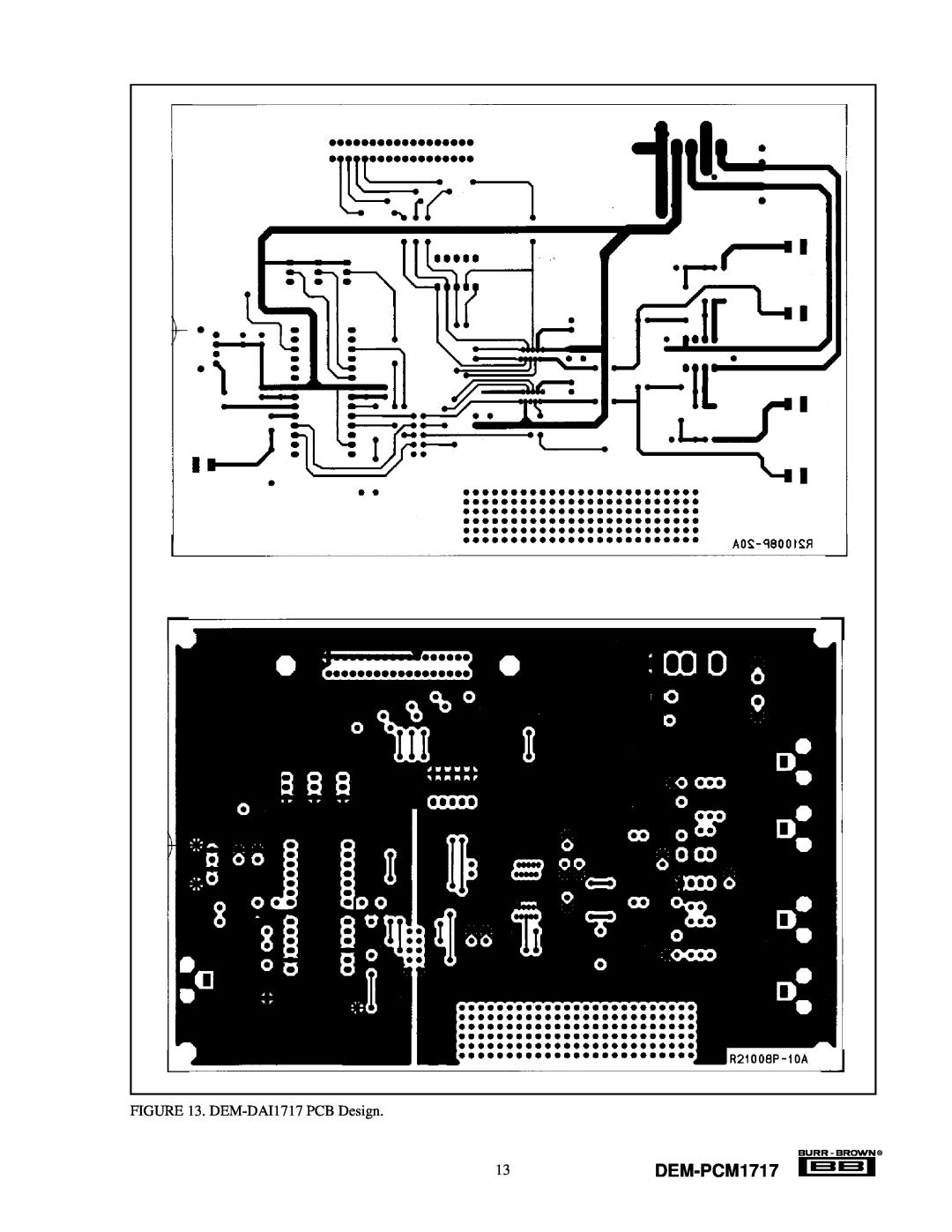 Texas Instruments manual 13DEM-PCM1717, DEM-DAI1717PCB Design 