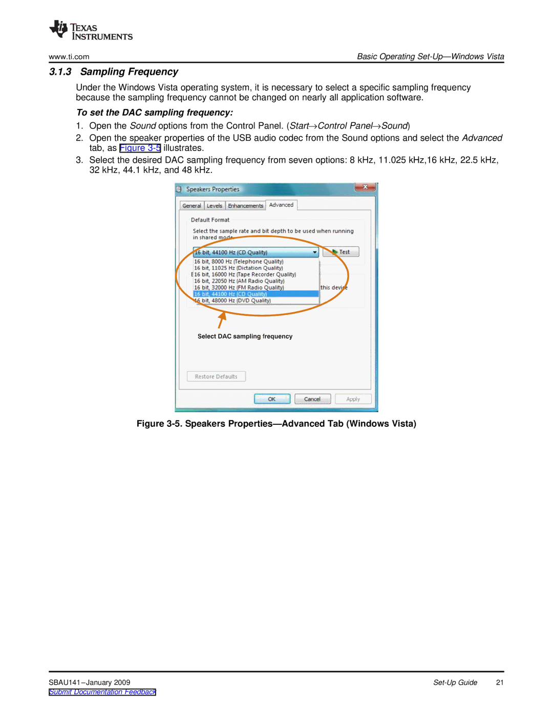 Texas Instruments DEM-PCM2912A EVM manual Sampling Frequency 