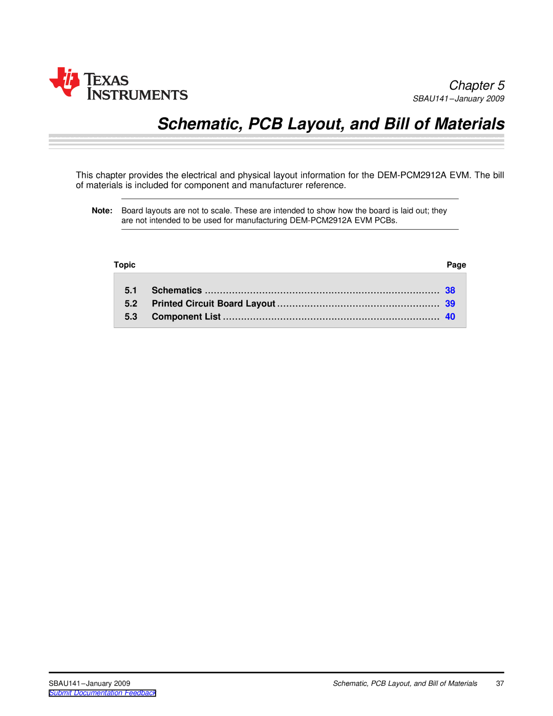 Texas Instruments DEM-PCM2912A EVM manual Schematic, PCB Layout, and Bill of Materials 