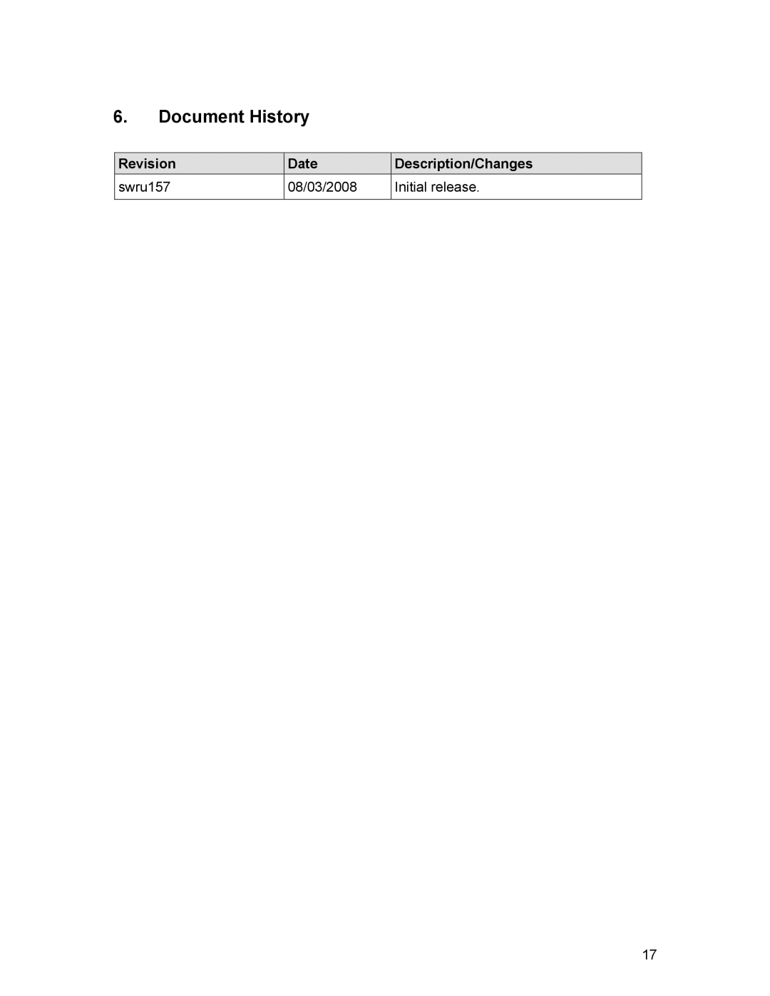 Texas Instruments eZ430-RF2480 manual Document History 