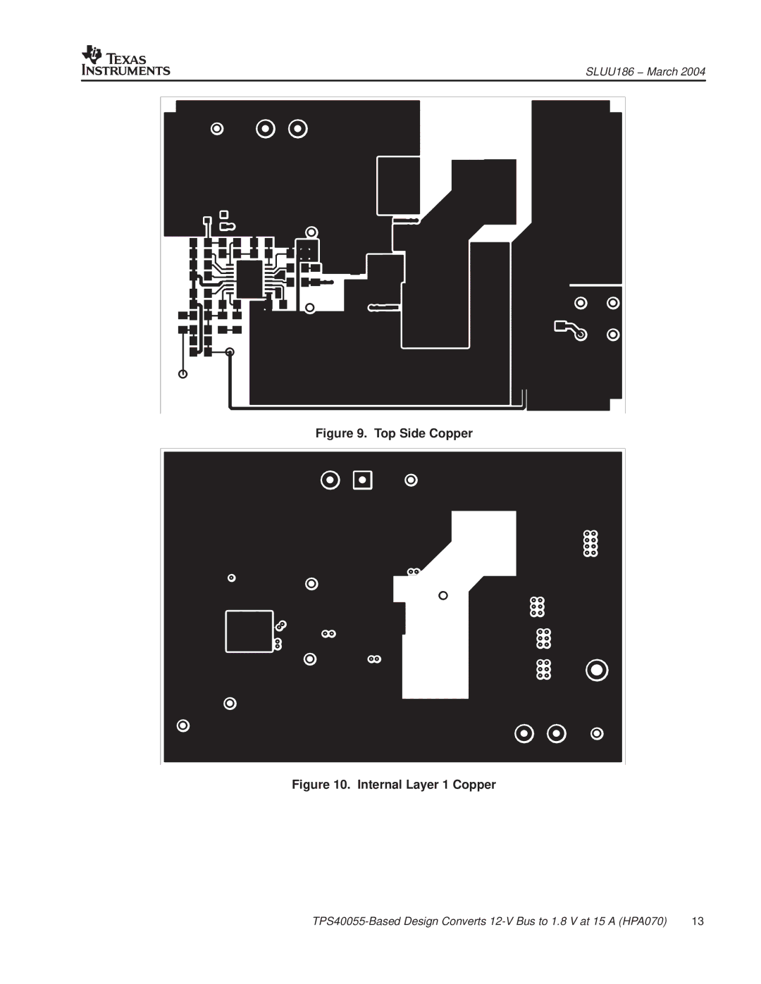 Texas Instruments HPA070 manual Top Side Copper 