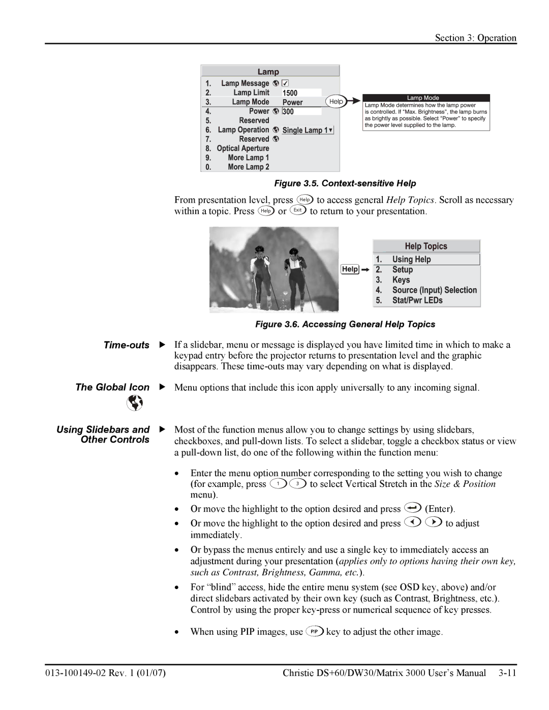 Texas Instruments MATRIX 3000, DW30 user manual Time-outs, Global Icon, Other Controls 