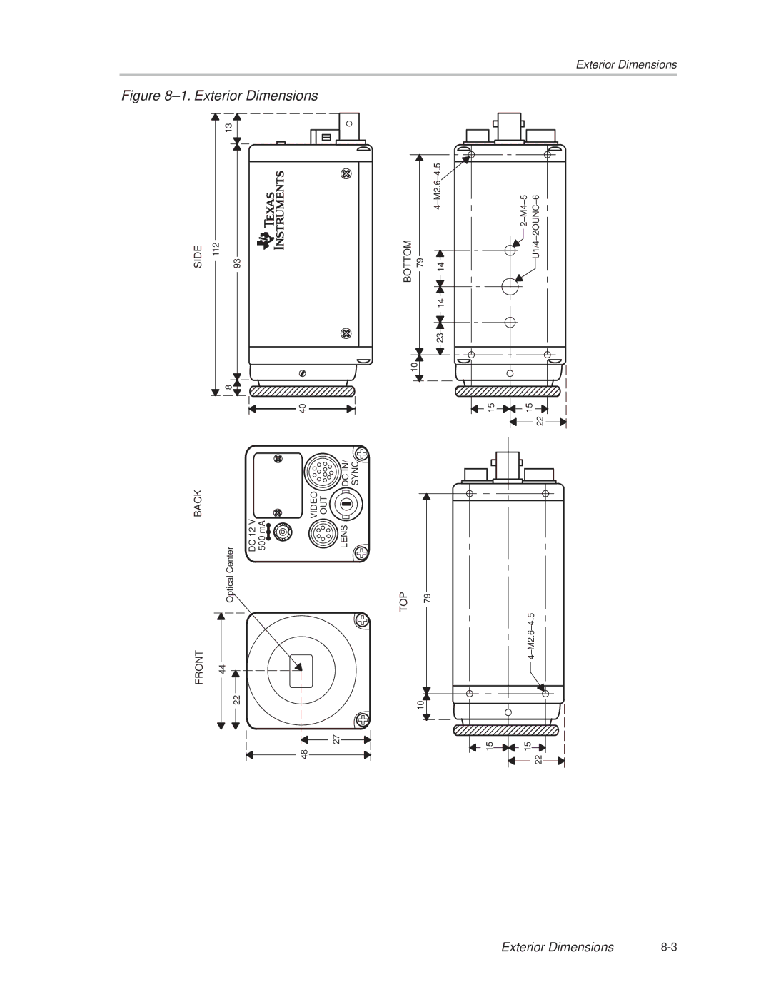 Texas Instruments MC-780PIx manual ±1. Exterior Dimensions 