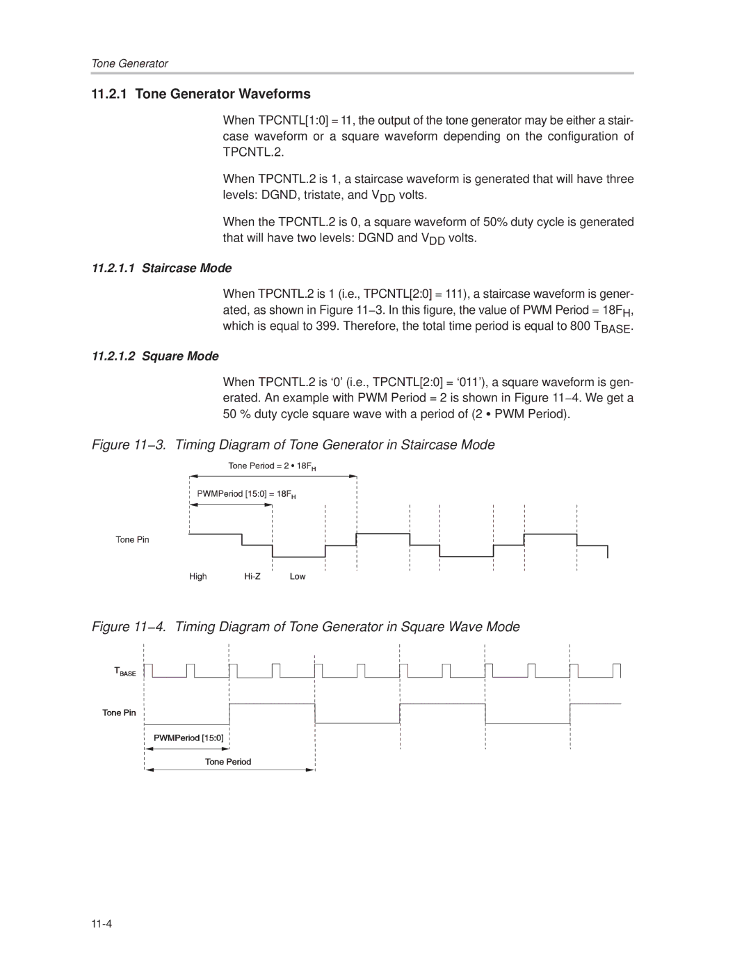 Texas Instruments MSC1210 manual Tone Generator Waveforms, 3. Timing Diagram of Tone Generator in Staircase Mode 