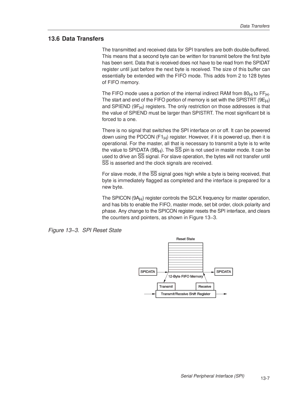 Texas Instruments MSC1210 manual Data Transfers, 3. SPI Reset State 