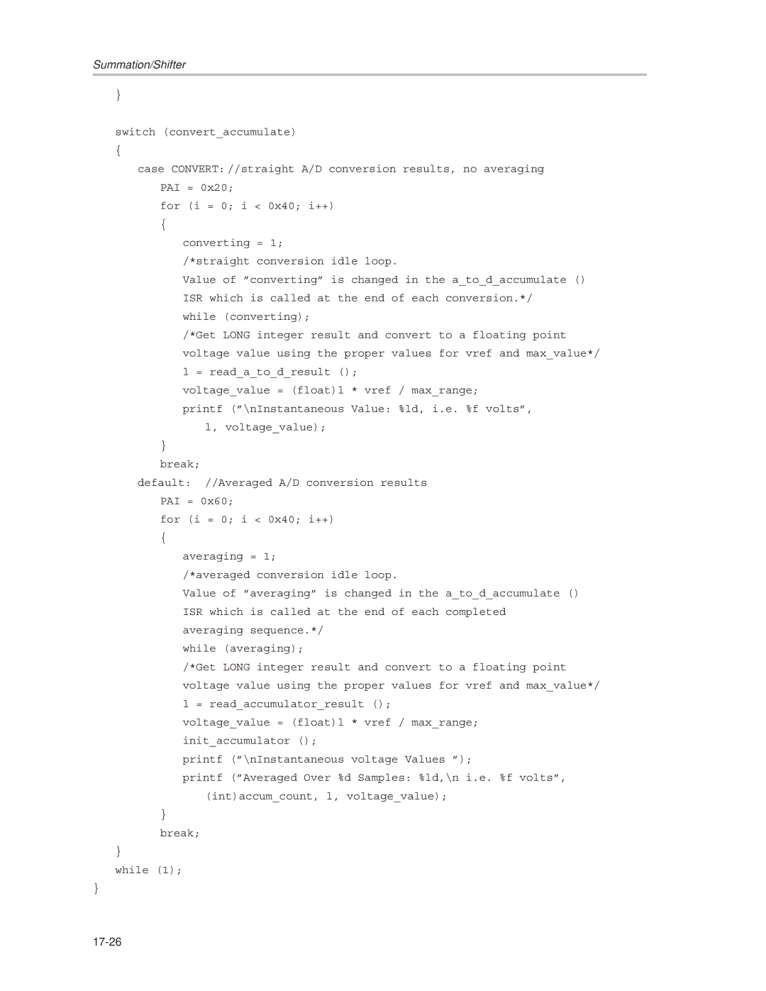 Texas Instruments MSC1210 manual 17-26 