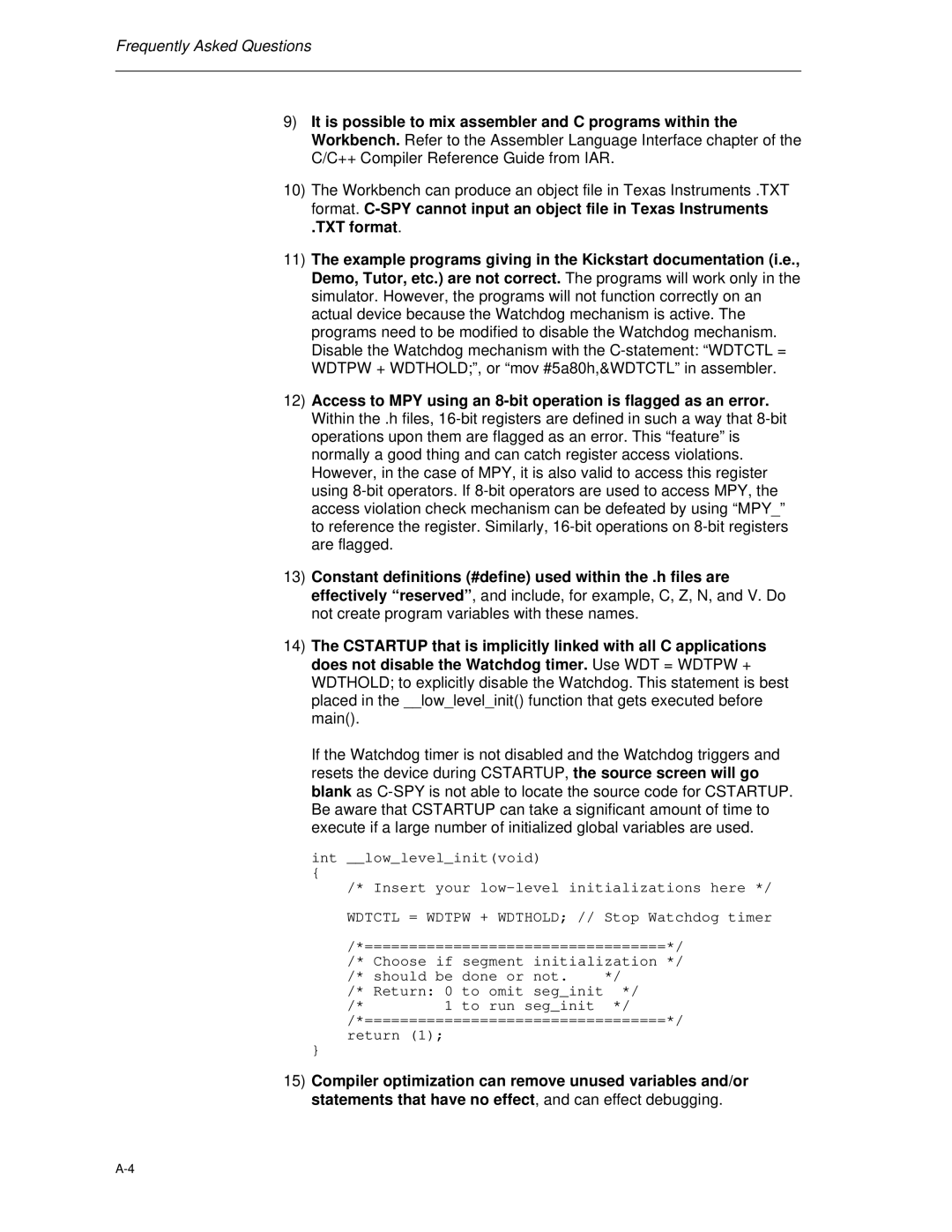 Texas Instruments MSP-FET430 manual Should Done or Not Return Omit 