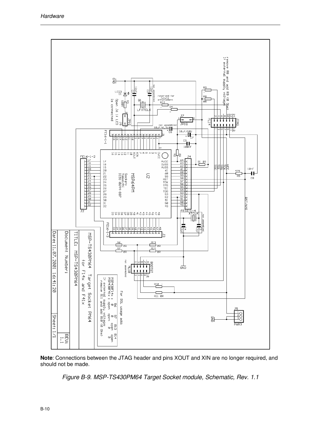 Texas Instruments MSP-FET430 manual Hardware 