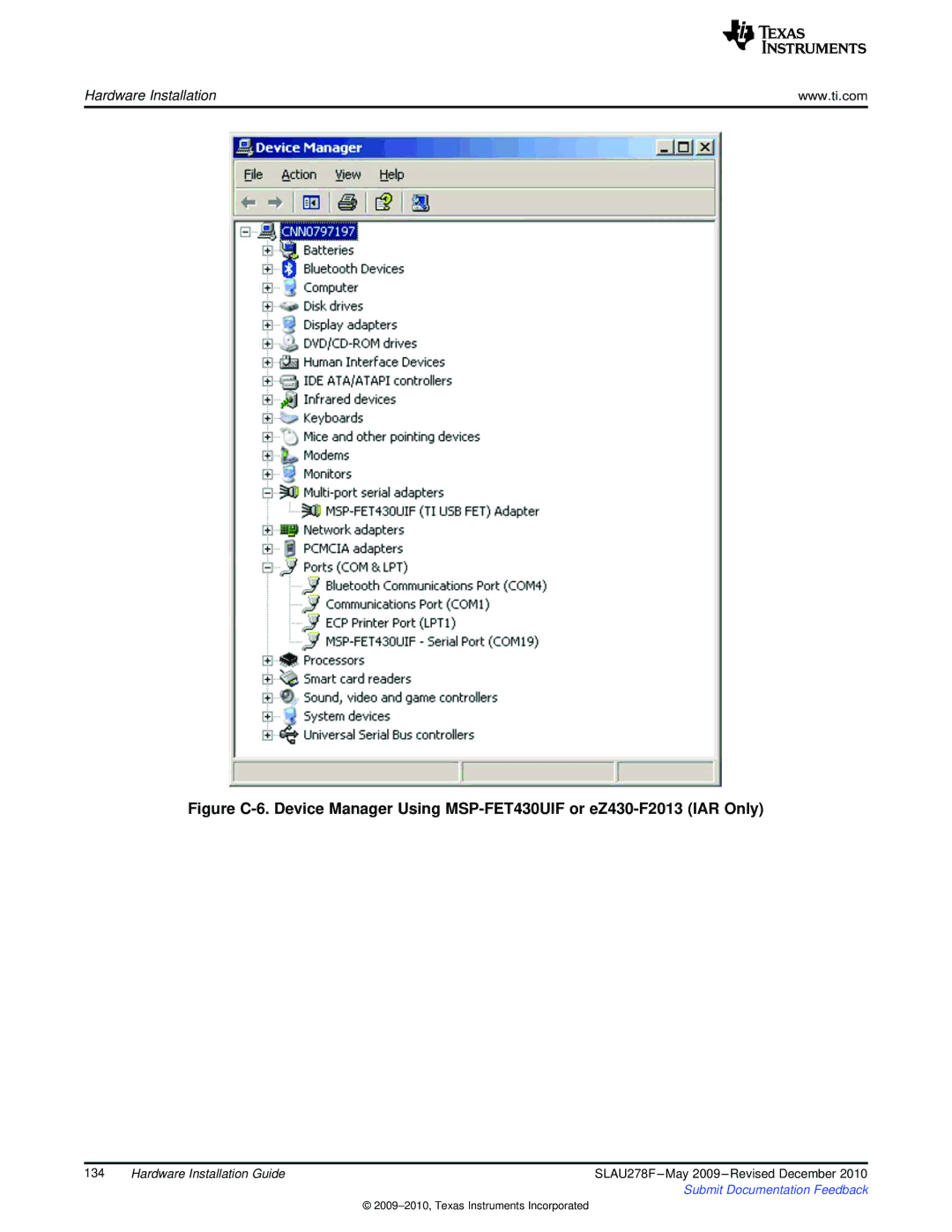 Texas Instruments MSP430 manual 134 