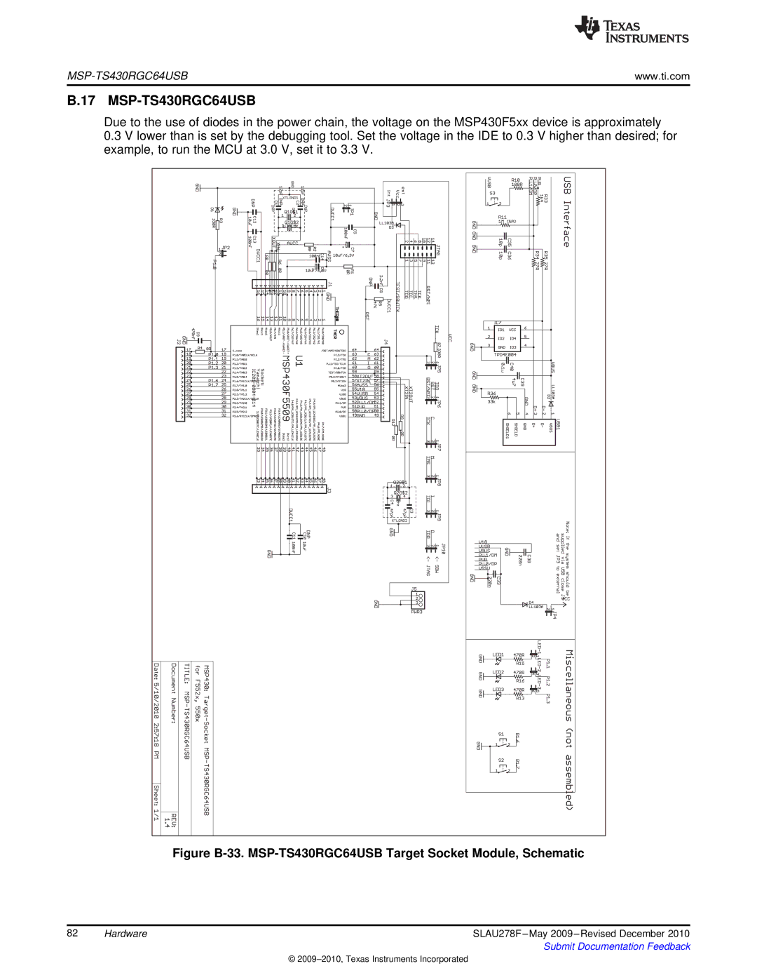 Texas Instruments MSP430 manual MSP-TS430RGC64USB 