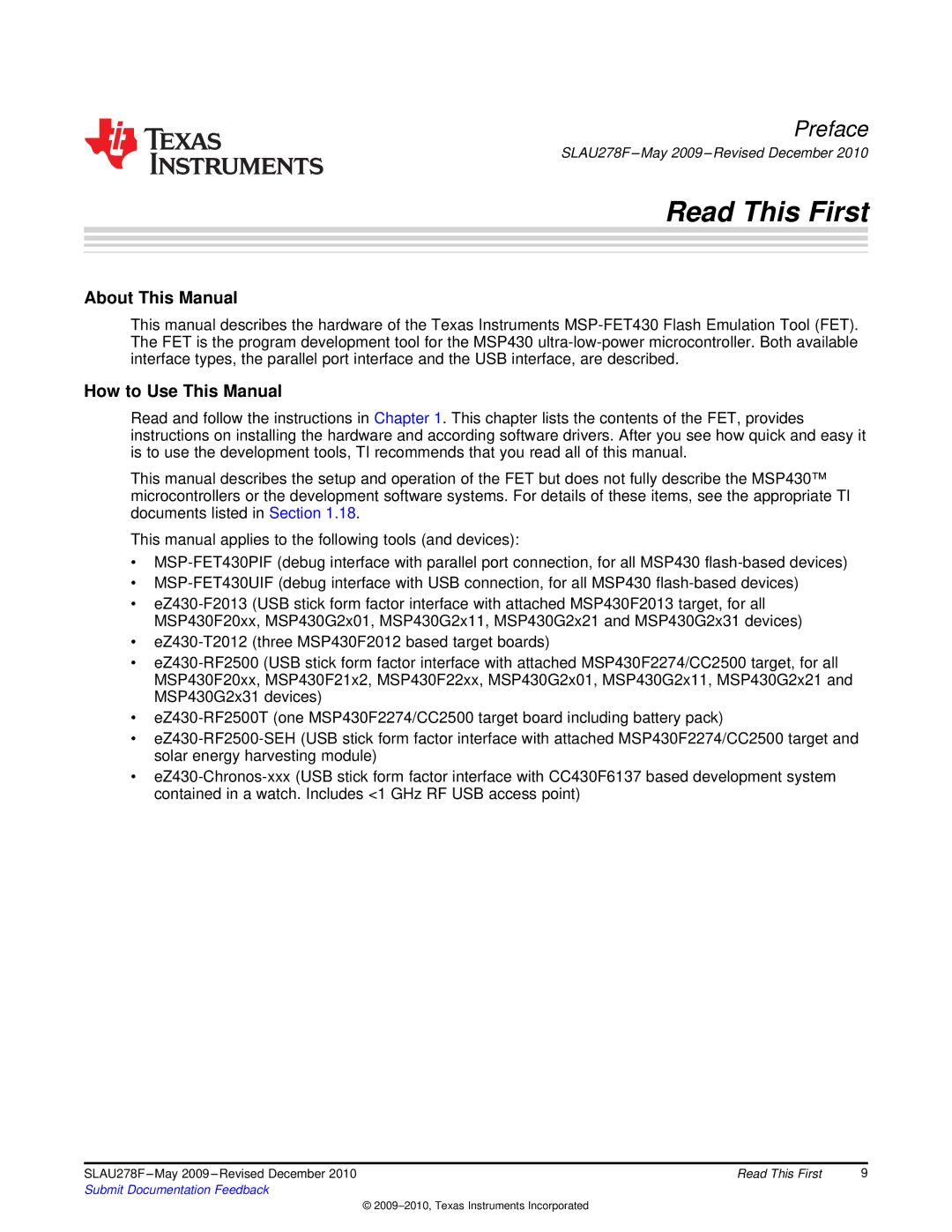 Texas Instruments MSP430 manual About This Manual, How to Use This Manual 