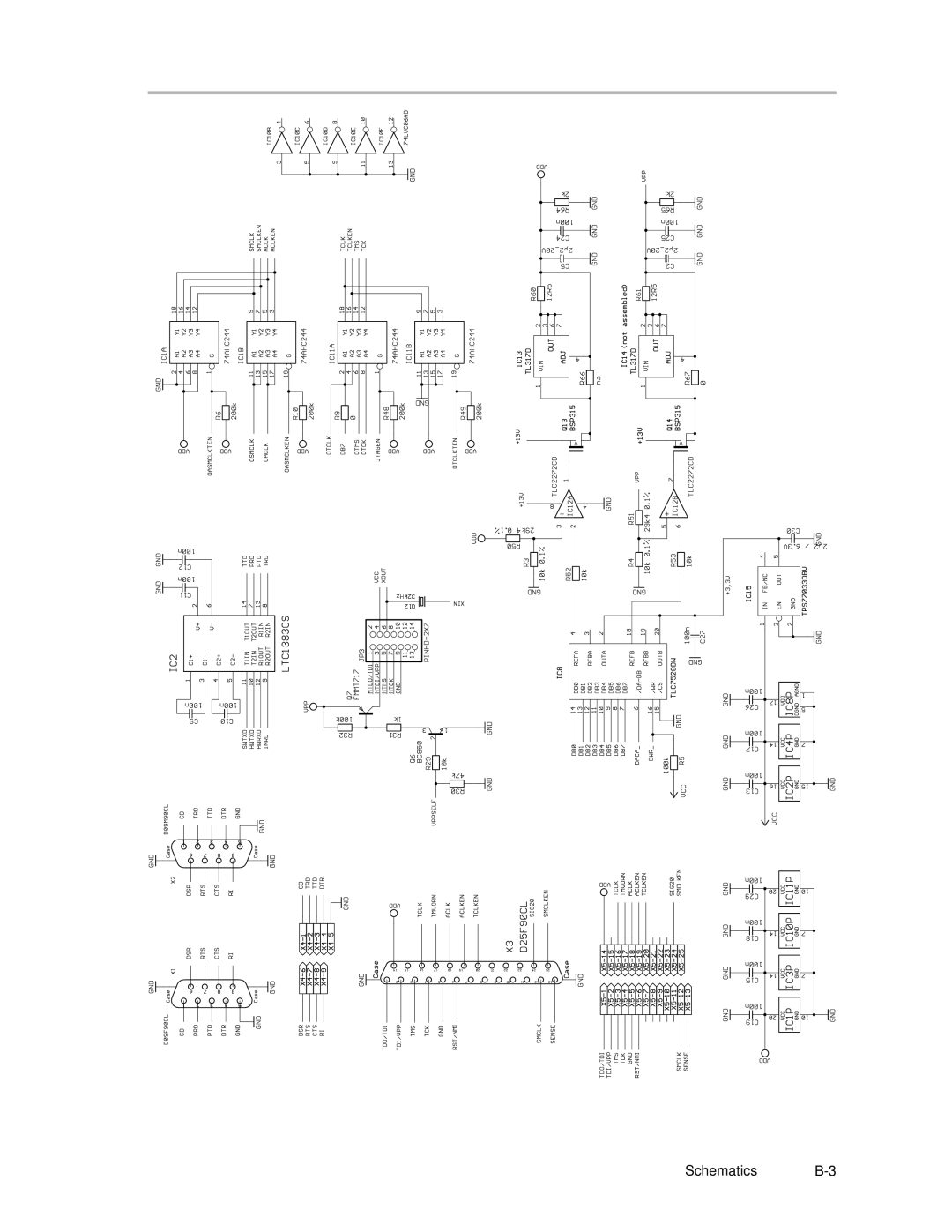 Texas Instruments MSP430 manual Schematics B-3 