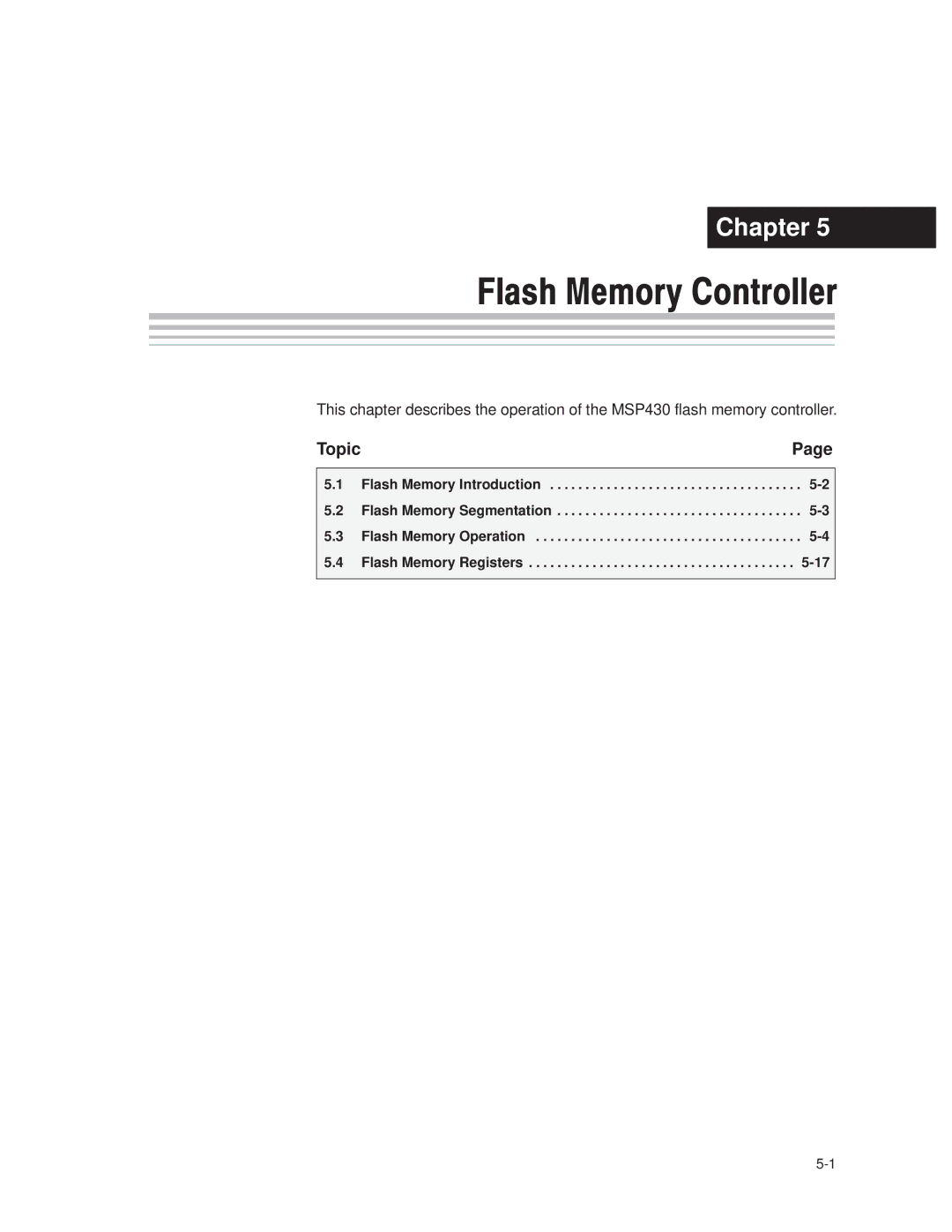 Texas Instruments MSP430x1xx manual Chapter 