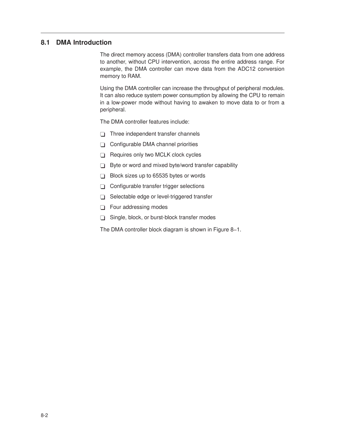 Texas Instruments MSP430x1xx manual DMA Introduction 