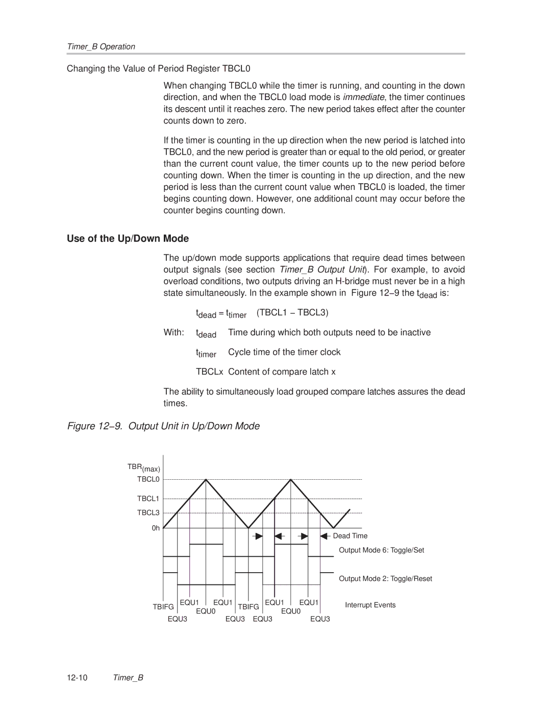 Texas Instruments MSP430x1xx manual Changing the Value of Period Register TBCL0 