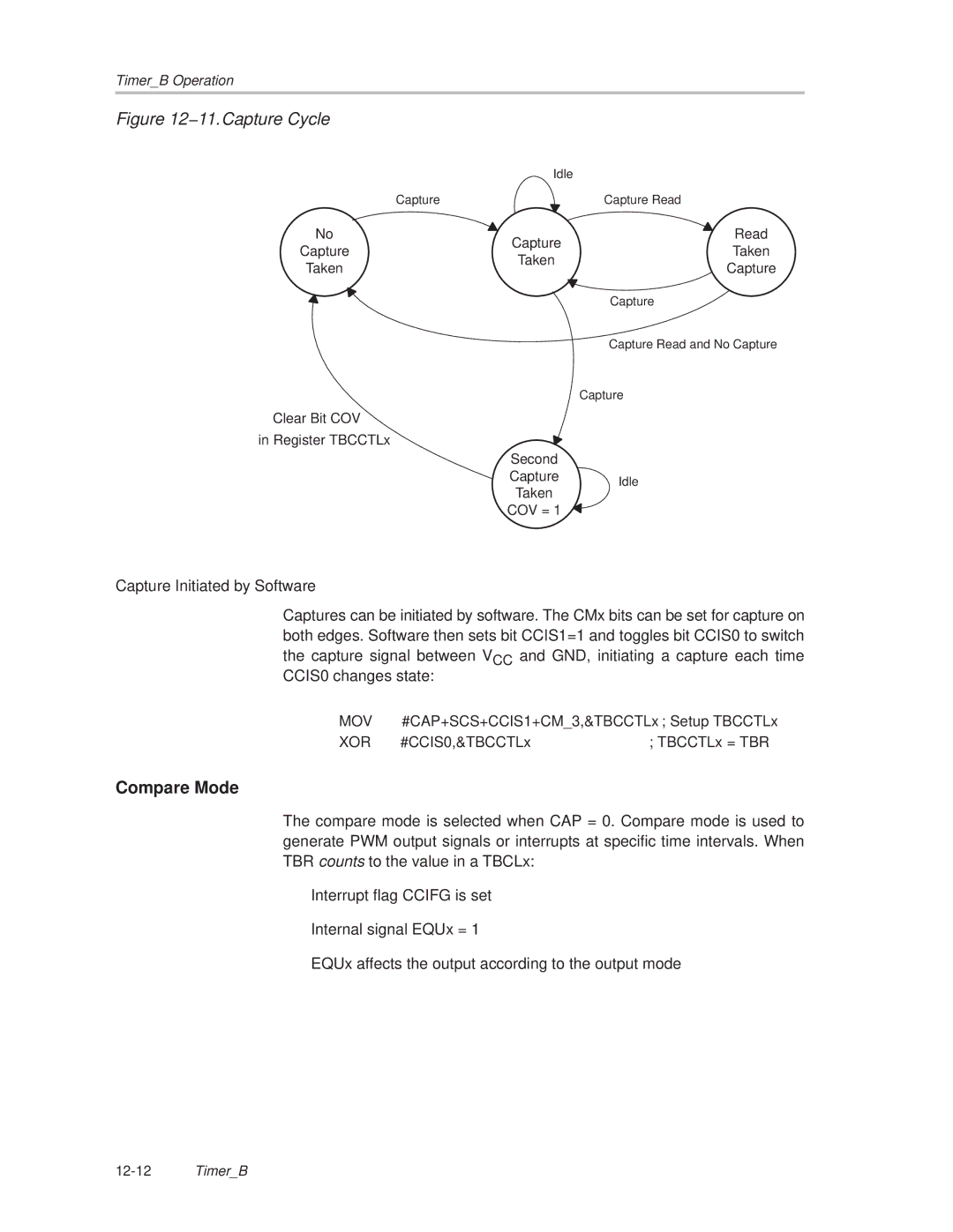 Texas Instruments MSP430x1xx manual 11.Capture Cycle 