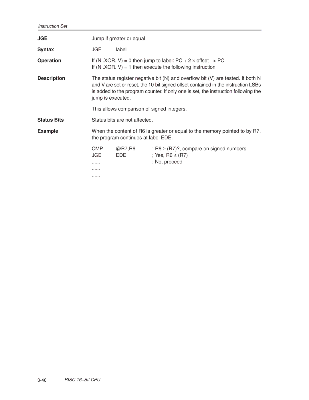 Texas Instruments MSP430x1xx manual Jge 