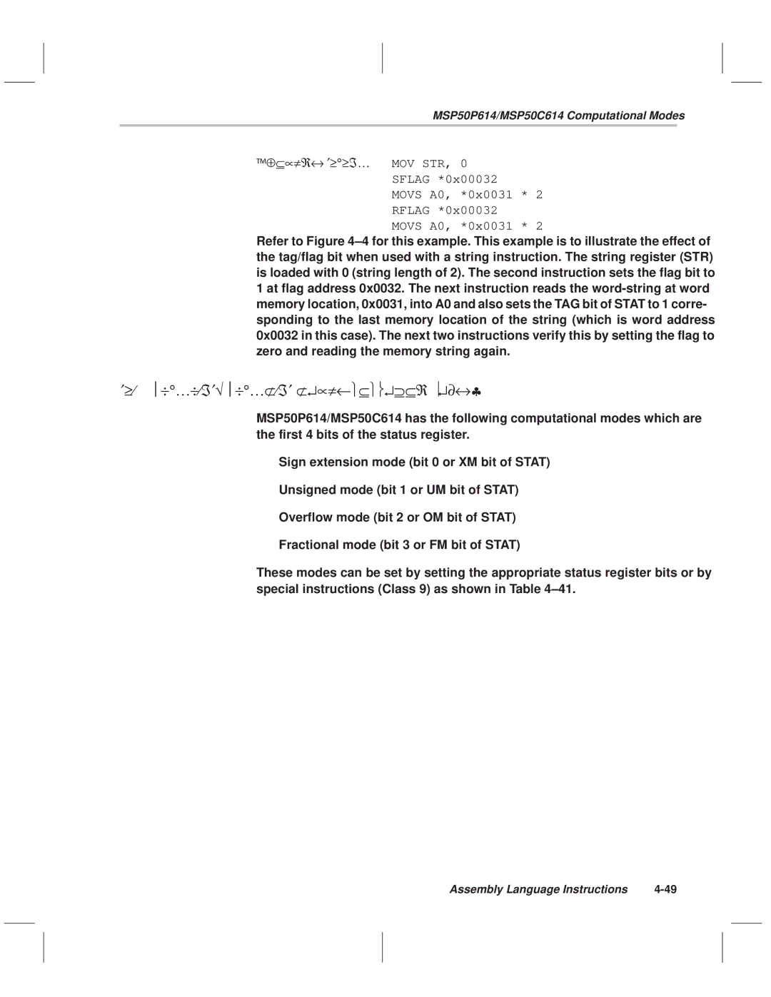 Texas Instruments manual MSP50P614/MSP50C614 Computational Modes 