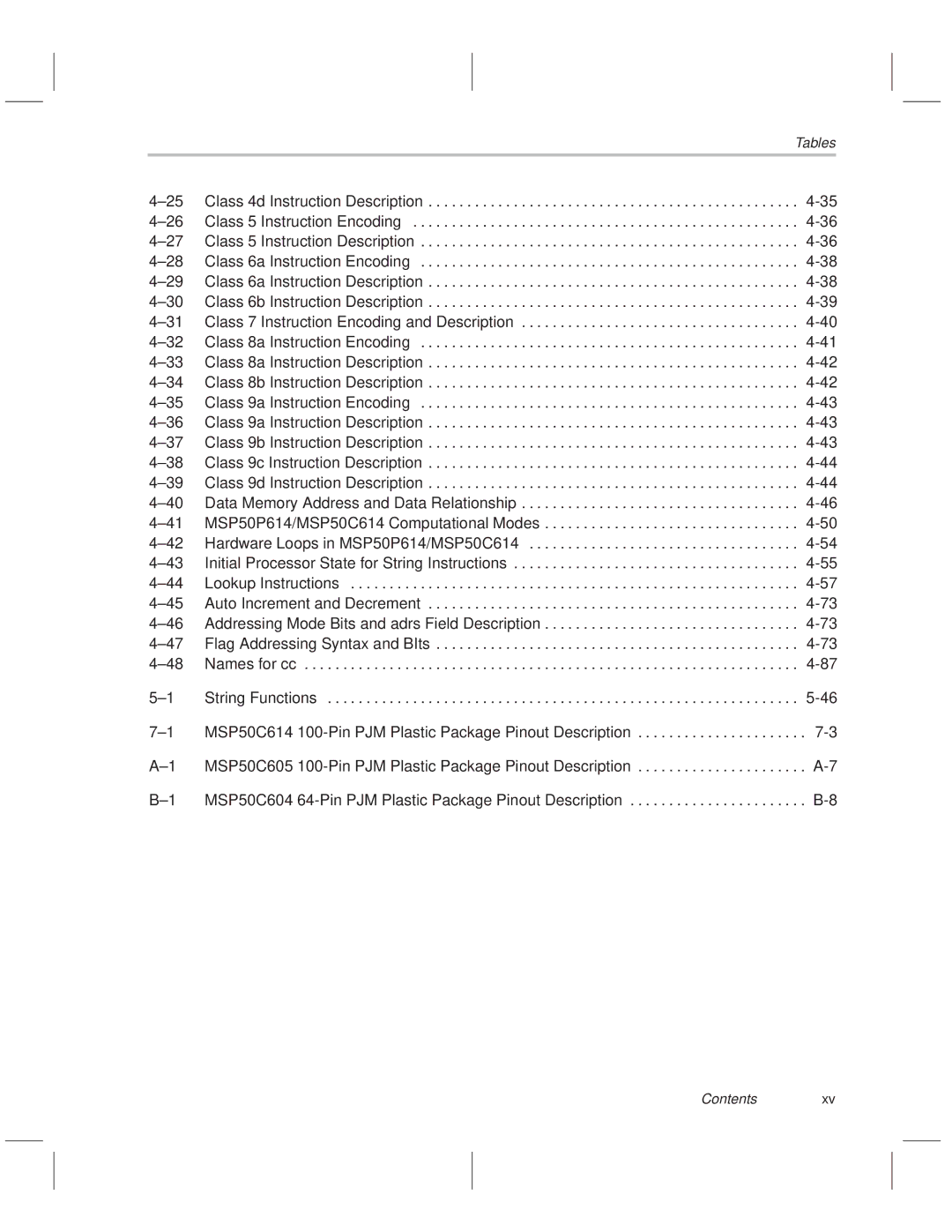 Texas Instruments MSP50C614 manual ±32, ±33, ±34, ±35, ±36, ±37, ±38, ±39, ±40, ±41, ±42, ±43, ±44, ±45, ±46, ±47, ±48 