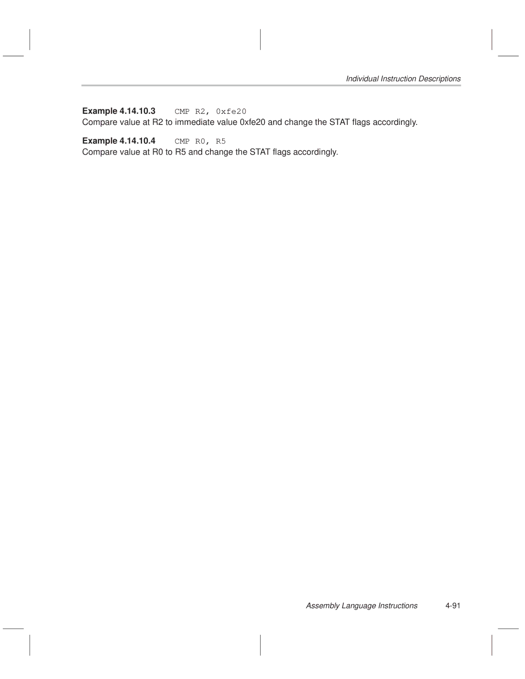 Texas Instruments MSP50C614 manual CMP R2, 0xfe20, CMP R0, R5 