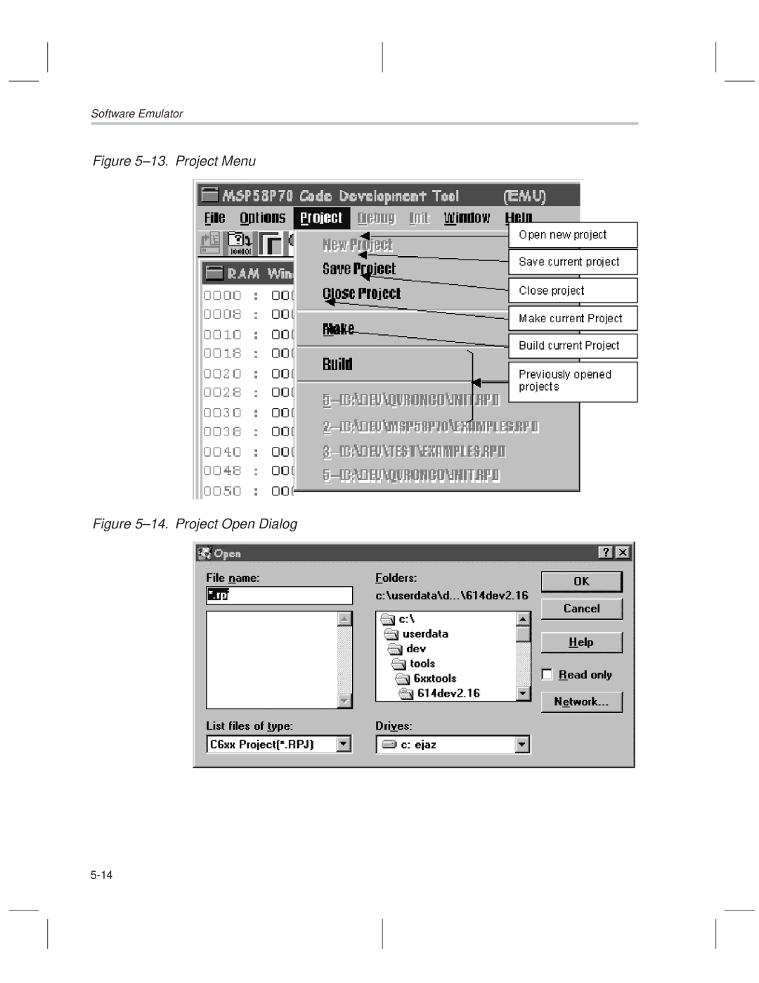 Texas Instruments MSP50C614 manual ±13. Project Menu 