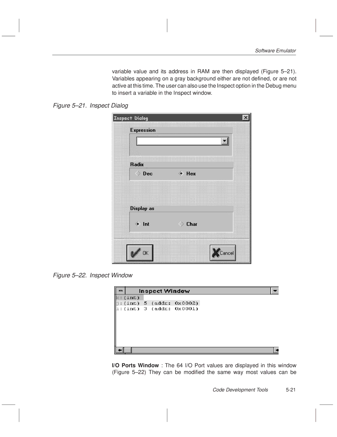 Texas Instruments MSP50C614 manual ±21. Inspect Dialog 